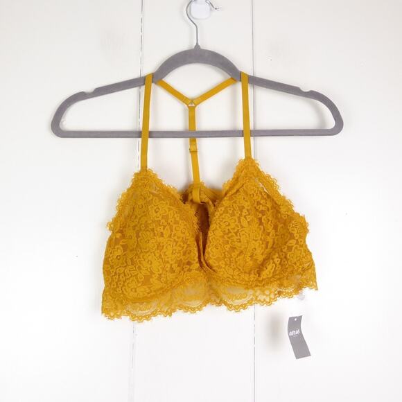 Aerie Bralette Womens SZ L Lace Triangle Back Pullover Lightly Padded NWT - Picture 1 of 11